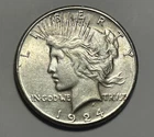 1924 S PEACE DOLLAR AU-BU