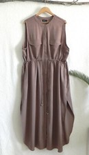 Kari Lyn Maxi Dress/Duster Sleeveless 4 Pocket Slit Sides Button Down Size 5X