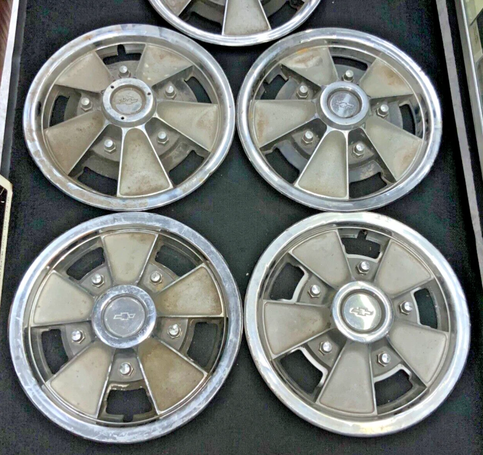 Tapacubos Chevrolet Camaro 1967/68/69 14” de colección - Juego de 5 - COMO ESTÁN - 551851 Foto 3 de 4