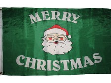 3x5 Merry Christmas Santa Claus Face Premium Flag 3'x5' House Banner Grommets