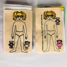 Set of 2 Tiny Tina Felt Board Products 6" Doll 6.5" Doll