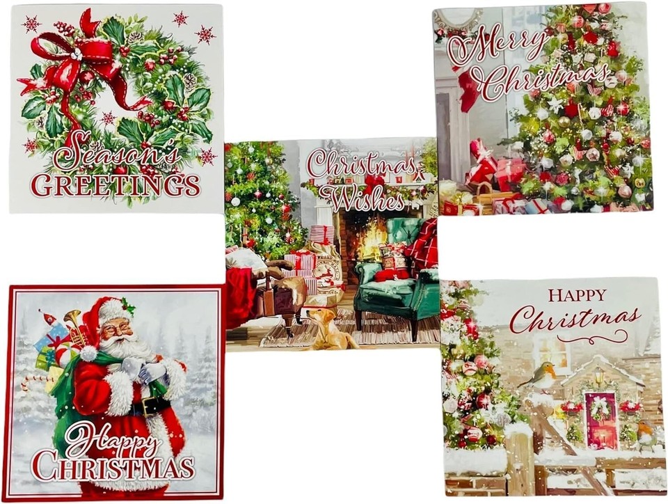Set Decorative Christmas Cards Stock Vector (Royalty Free) 688439605 - View #6