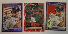 RAFAEL DEVERS 2021 DONRUSS DIAMOND KINGS (816/2021)/UNLEASHED (100/149) 3 CARds
