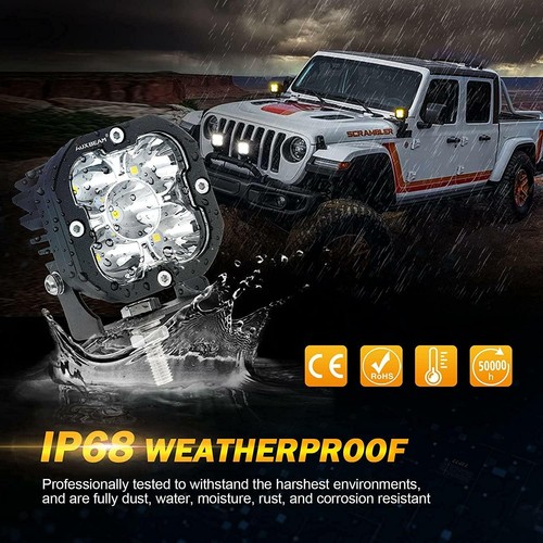 Auxbeam X-PRO SERIES 3" 40W LED Pods Cube 4800LM White And Yellow Fog Lights - Foto 6 di 12