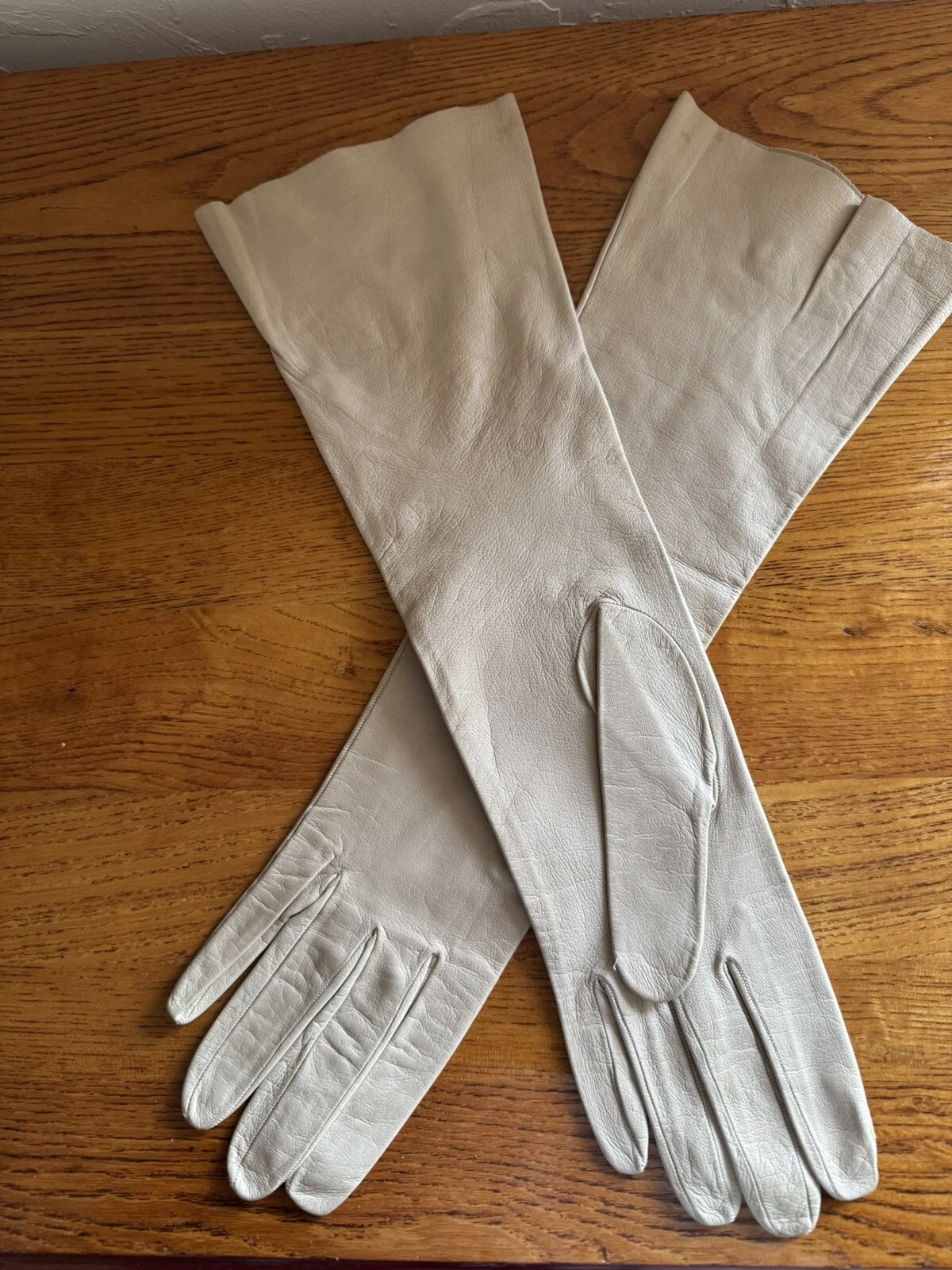 Gants enfant vintage Christian Dior marron longu/4 taille 6 3/4