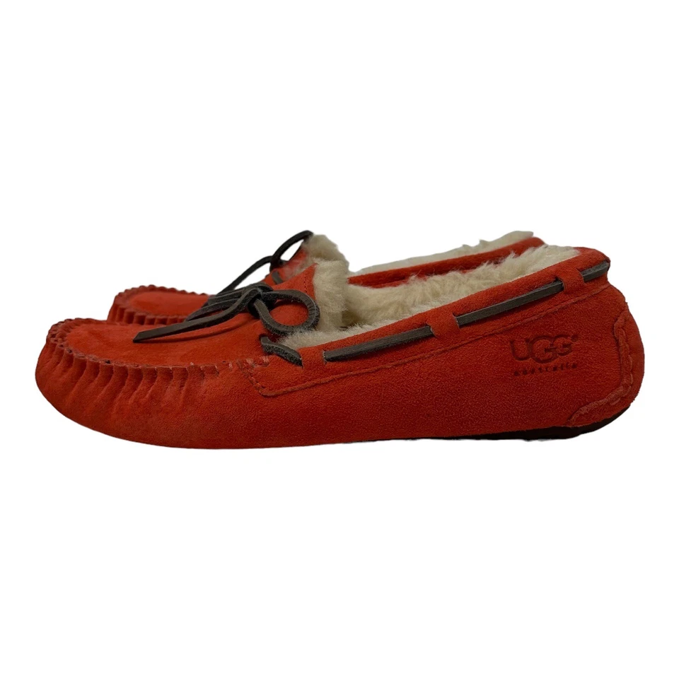 UGG Dakota 5612 Hong Suede Wool Lining Moccasin Shoes Exotic Orange US 7 RARE - Image 3 of 4