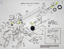 SUPER COMPLETE TUNE-UP REBUILD RESEAL KIT for Crosman Rear Cocking 1377 1322