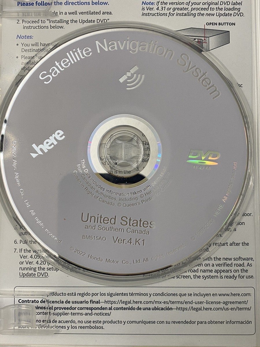 2023 White DVD Map Update for U.S. VER 4.K1 Part # BM515AO | eBay
