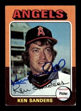 1975 Topps #366 Ken Sanders HAND SIGNED AUTO