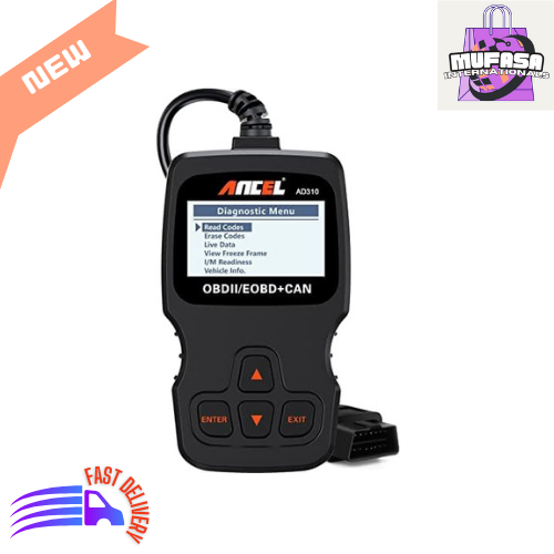 ANCEL AD310 OBD II Scanner Car Engine Fault Code Read, Black, New-image