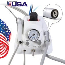 Portable Dental Turbine Unit 2 Holes Work with Air Compressor 3 Way Syringe USA