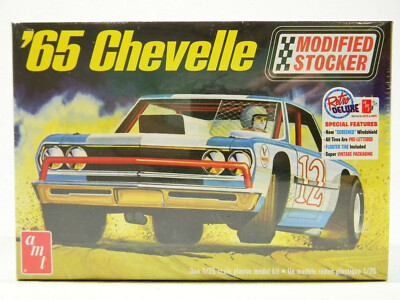 AMT 1965 CHEVELLE MODIFIED STOCKER CAR PLASTIC MODEL CAR KIT 1/25 AMT1177 NEW