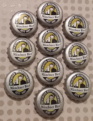 10 x bottle caps Augustiner Bräu since 1487 Munich beer-crown/bottle caps