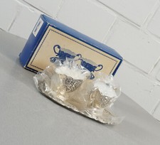 ancien service crème métal lait et crème sur plateau dans sa boite d'origine ...