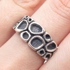 INDUSTRIA ARGENTINA Sterling Silver Vintage Modernist Adjustable Ring Size 7.5