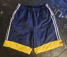 Vintage 2000s Adidas Swim Shorts Trunks Youth Extra Large 18 Blue Yellow Y2K New