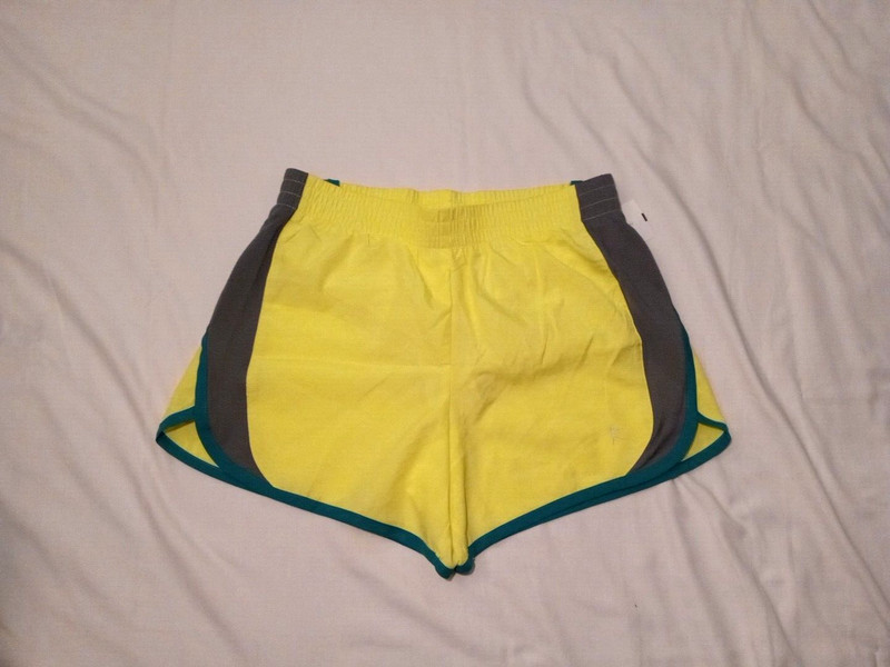 Danskin Now Shorts Girls XL Color Yellow / Gray / Green  New
