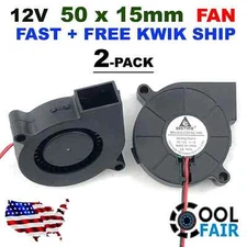 12V 50mm Gdstime Blower Radial Cooling Fan Hotend Extruder 3D Printer 2 Pcs B16