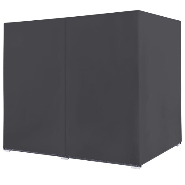 Outdoor Lounge Bed with Curtains Poly Rattan Grey eBay