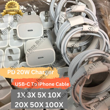 Wholesale Lot 20W USB C Power Adapter Fast Charger PD Cable For iPhone 14 13 12