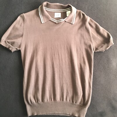 Gap Vintage 90's Men's Short Sleeve Polo Sweater V Neck Knit Shirt