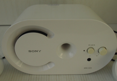 Sony SRS-D25 2.1 channel active speaker system gloss white 3.5mm AUX input - Picture 4 of 13