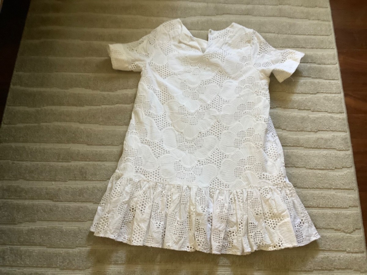 milly floral lace dress Yasmin Butterfly Lace Dress in White/Blue