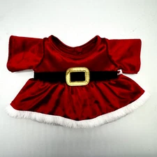 Build A Bear Mrs Santa Claus Red White Fur Gold Belt Christmas Holiday Dress