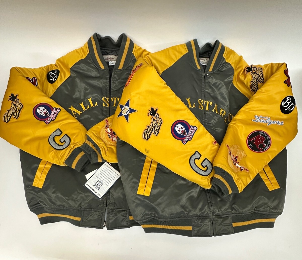 Lot of (2) Freeman Son ALL STARS Negro League Baseball Jackets Size  Large