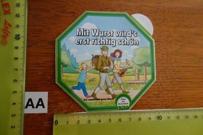 Alter Aufkleber Landwirtschaft Metzgerei Wurst Fleisch CMA (B)