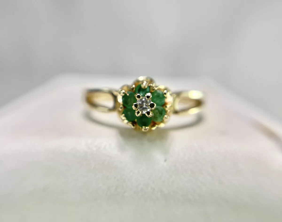 Vintage emerald hotsell rings ebay