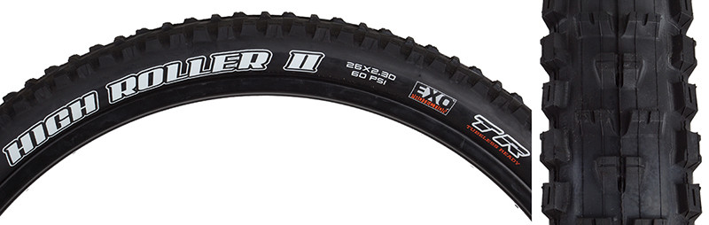 Maxxis High Roller II DC/EXO/TR Tire 26x2.3 Bk Fold/60