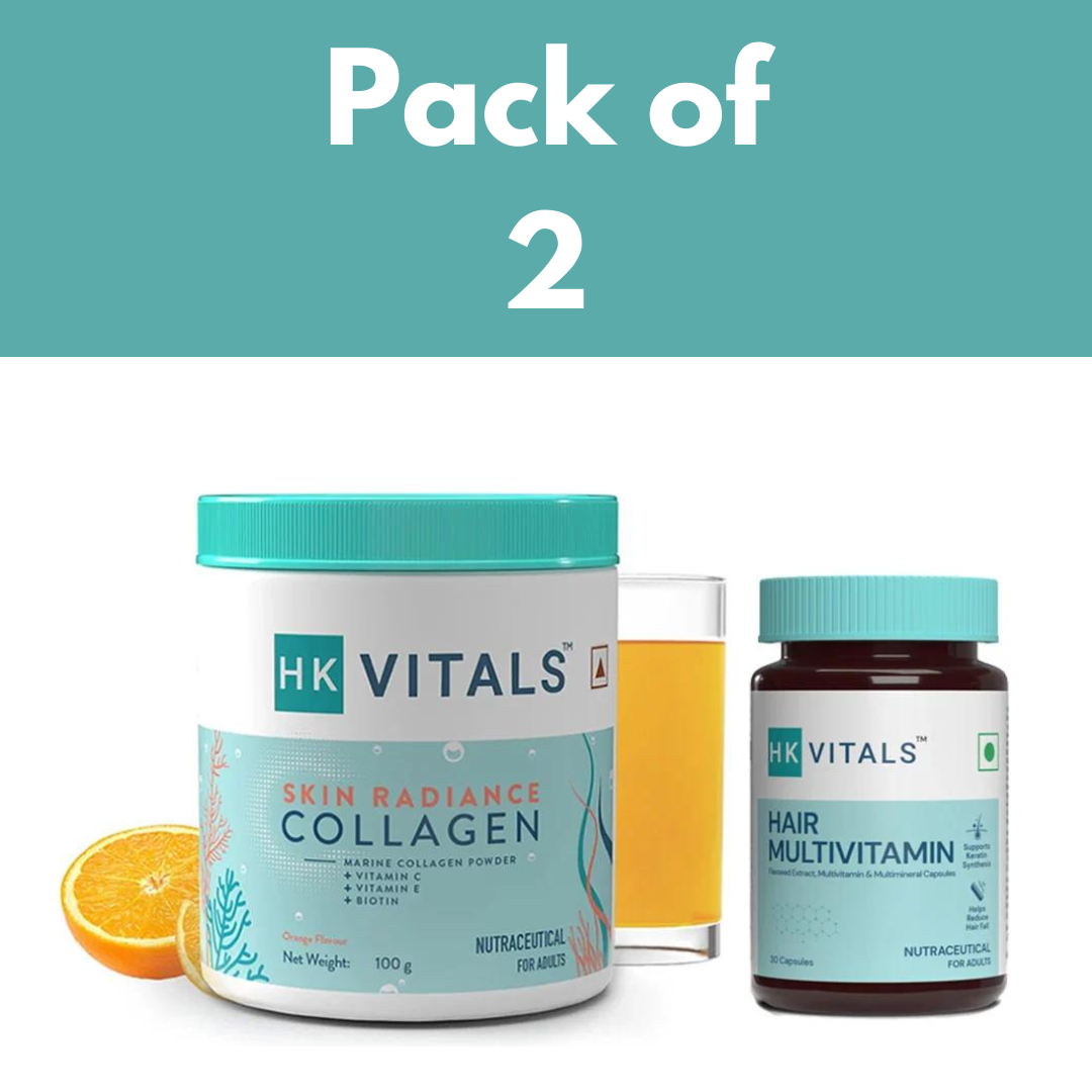 HK Vitals Skin Radiance Collagen Powder & Hair Multivitamin 100g + 30 Caps