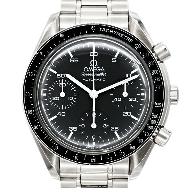 Omega Speedmaster Chronograph Black Dial SS Auto 39mm Stainless Steel 172354