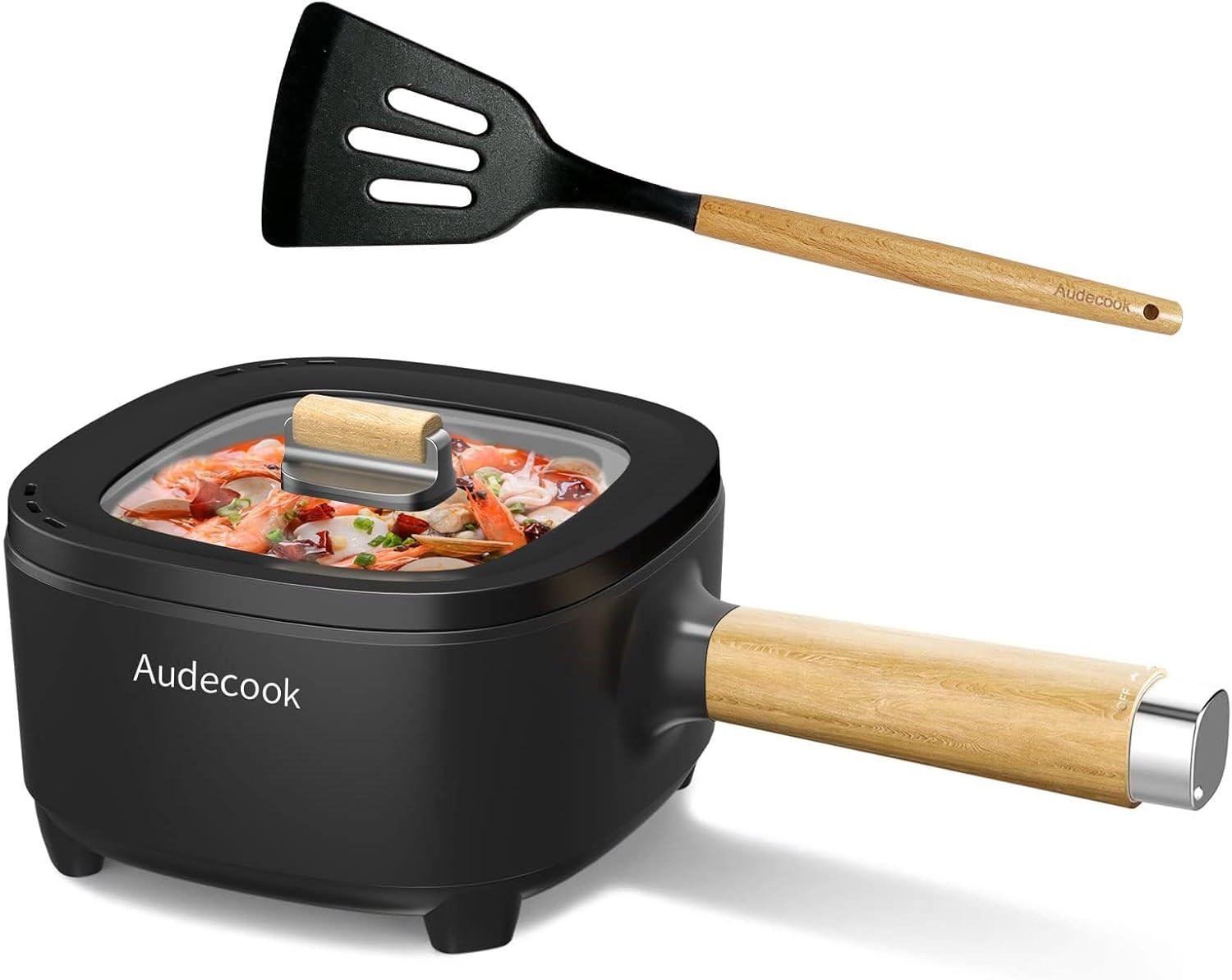 Padella Elettrica 2L, Padella in Ceramica Antiaderente Aggiornata 24 Cm,Multifun