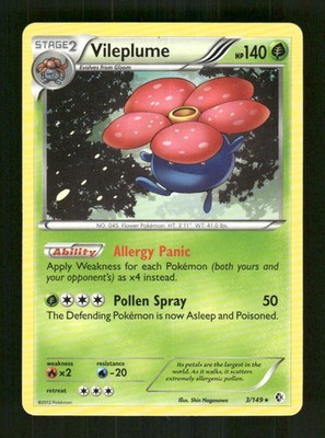 Vileplume (BW Boundaries Crossed) 3/149 Deck Exclusives Pokemon LP Shin Nagasawa