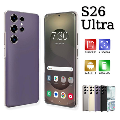 Global Unlocked S26 Ultra 5G Smartphone 7.3'' Android Cellphone Dual SIM