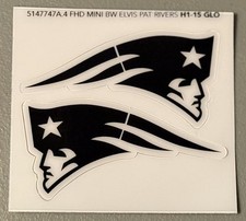 Patriots Black/White Mini Helmet Decals