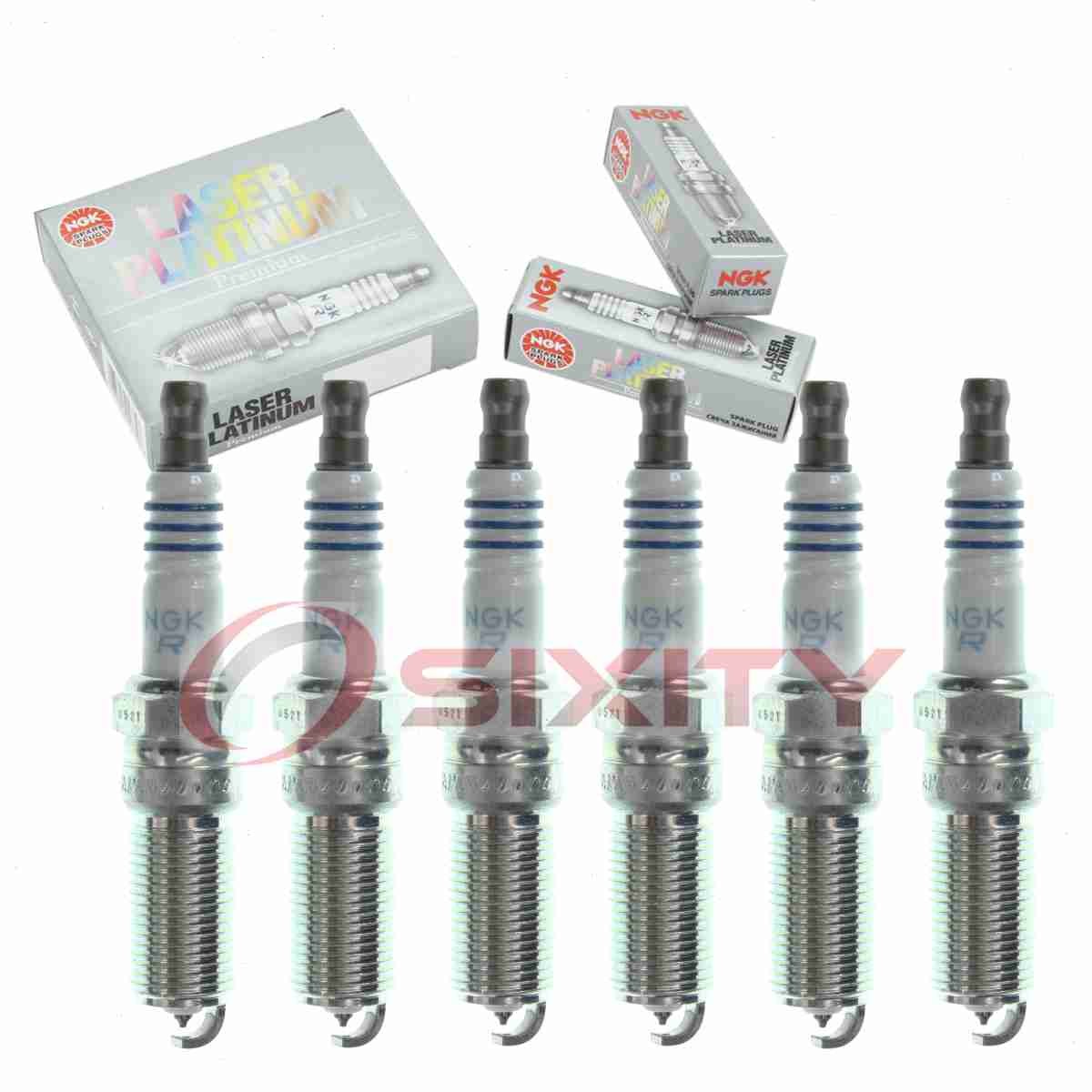 6 pc NGK Laser Platinum Spark Plugs for 2007-2010 Saturn Outlook 3.6L V6 vq