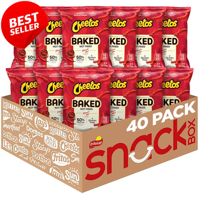Cheetos Baked Flamin Hot Crunchy Snacks 0.87oz 40 Pack - US
