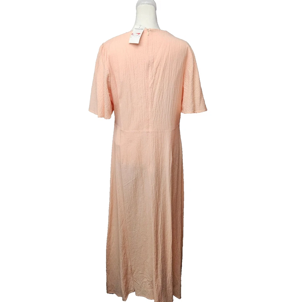 Maxi vestido para mujer Calvin Klein melocotón manga corta talla 10 Foto 2 de 4