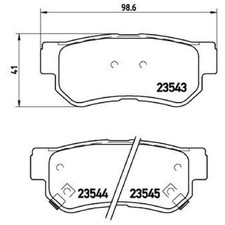 Satz Bremsbeläge Bremsklötze hinten für KIA Sportage 2 JE KM | 717533