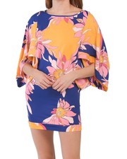 TRINA TURK Breeze Swimsuit Cover-Up Tunic Dress Bright Floral S M L $152 NEW