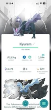 Pokémon Tra de  Go -- 2 Shiny Kyurem Bg GoTour white and black