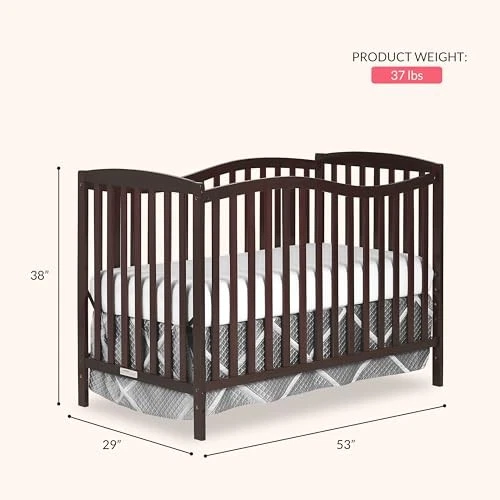 DREAM ON ME CHELSEA BERÇO CONVERSÍVEL 5 EM 1 EM ESPRESSO JPMA 680-ESP - Imagem 4 de 4