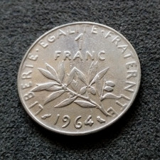 Monnaie France 1 Franc 1964 SEMEUSE Nickel  KM#925.1 [4516]
