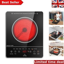 Versatile 2000W Electric Hob with Safety Lock & 8 Pre-set Functions, 30cm Size