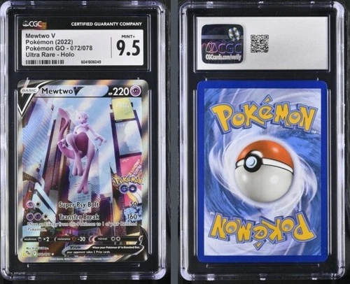 Mewtwo V CGC 9.5 Alt Art Pokemon Go 072/078 Full Art Pokemon Card 2022
