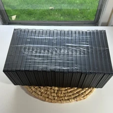 Lot of 25 Black Standard DVD Movie Storage Cases Replacement Double Disc