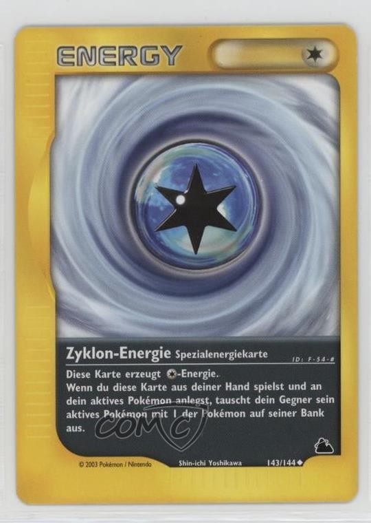 Cyclone Energy German Pokemon e-Card Series Skyridge #143 2003